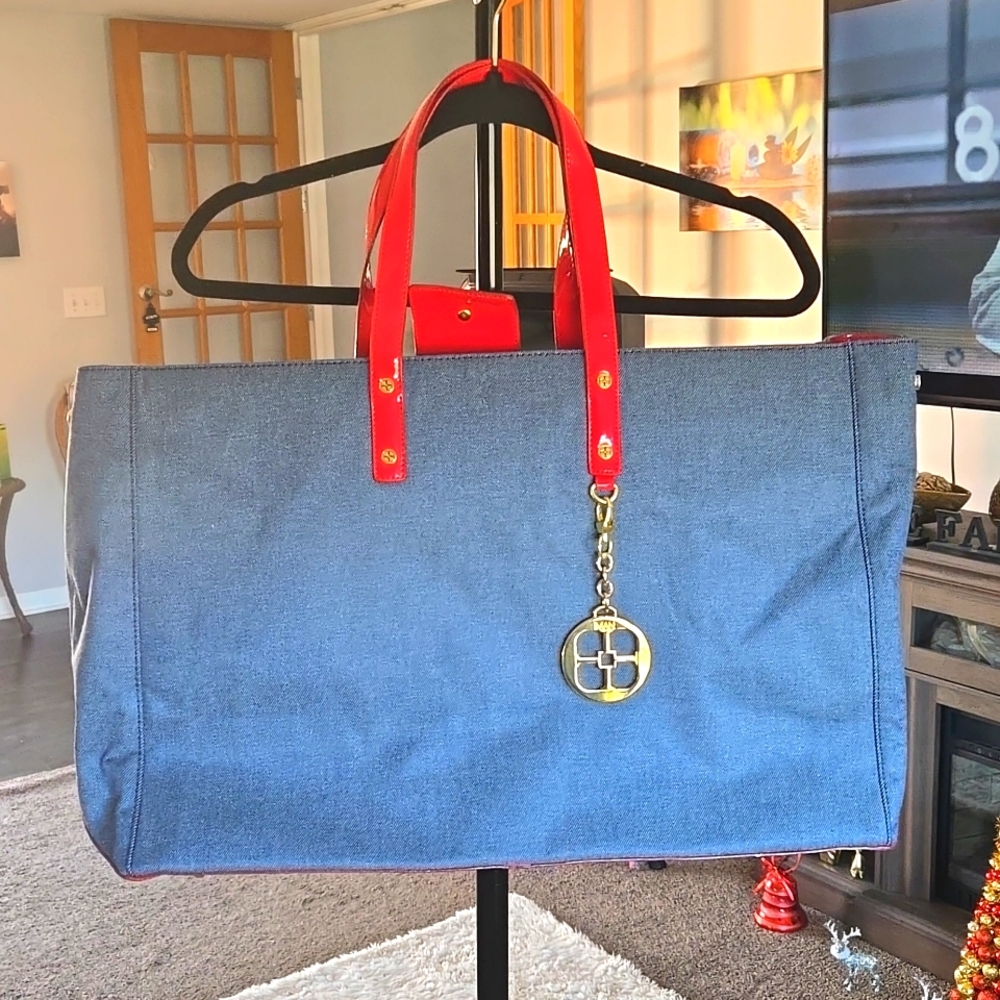 IMAN Large Size Denim Tote Bag ❤️